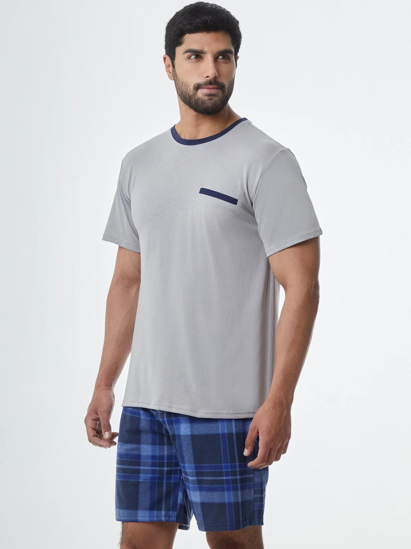 PIJAMAS HOMBRE NAVIGATA GRIS BOLSILLO - 3