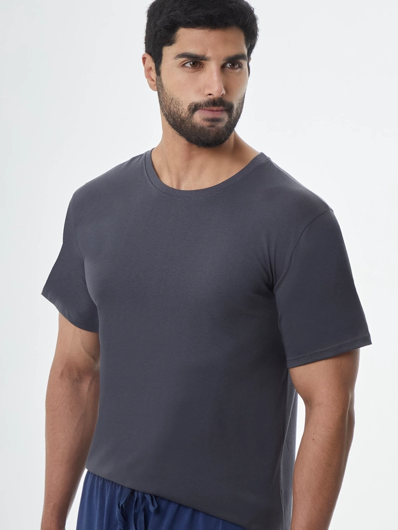 PIJAMAS HOMBRE KENNETH STEVENS LISO NEGRO - 4