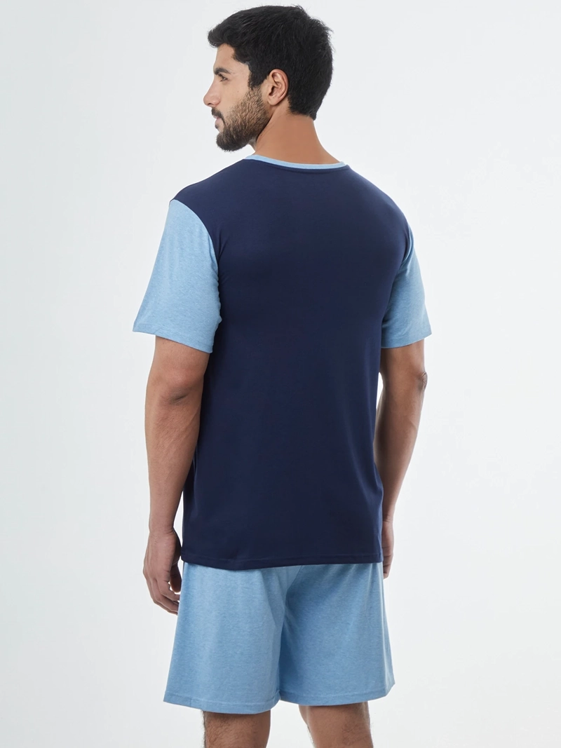 PIJAMA HOMBRE KENNETH STEVENS LISO NAVY - 2