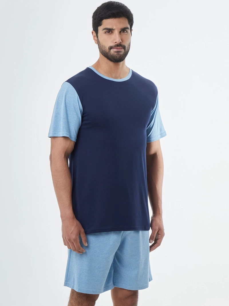 PIJAMA HOMBRE KENNETH STEVENS LISO NAVY - 3