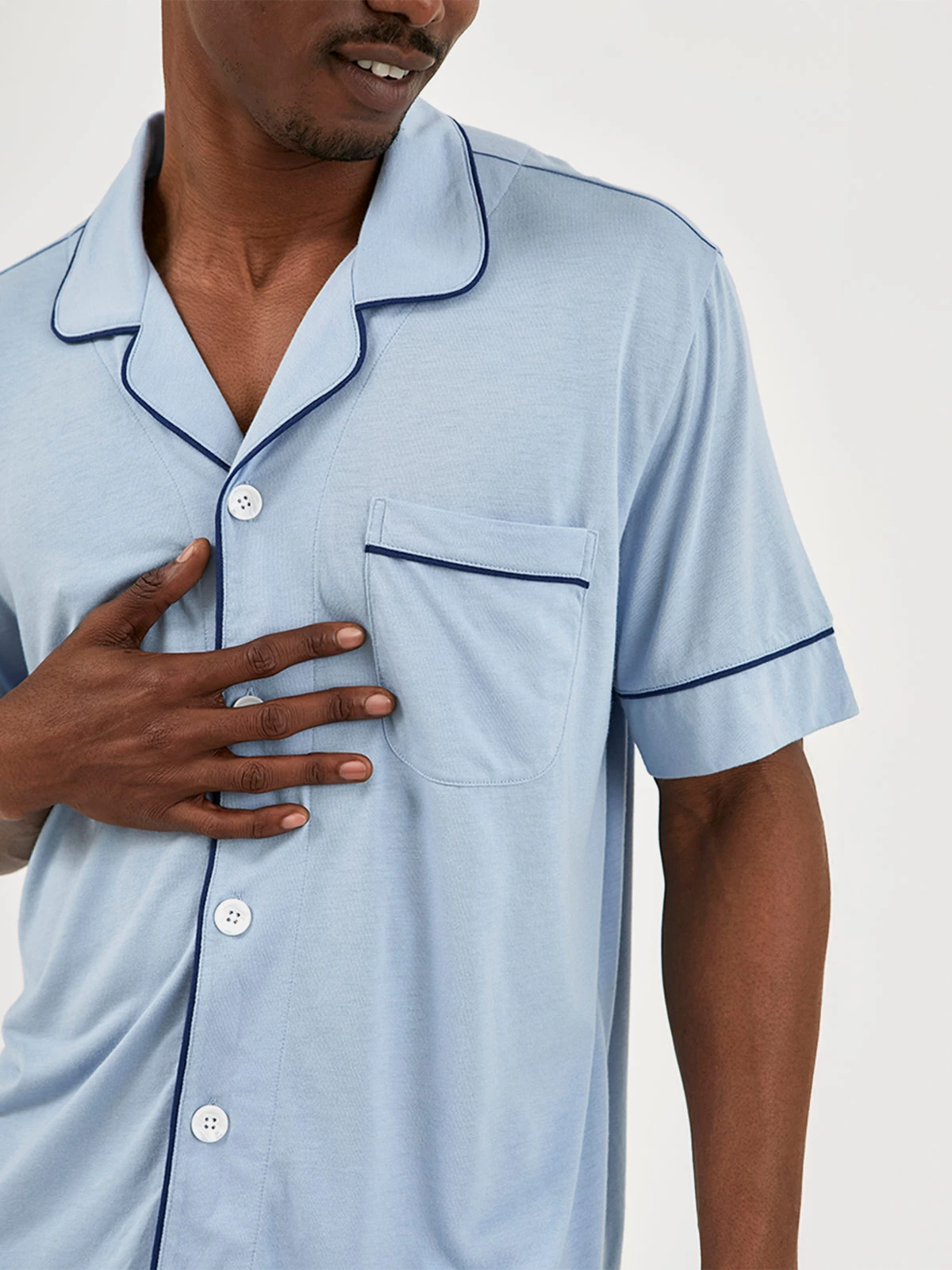 PIJAMA CAMISERO HOMBRE IN BLOOM CORTO MORNING SKY - 2
