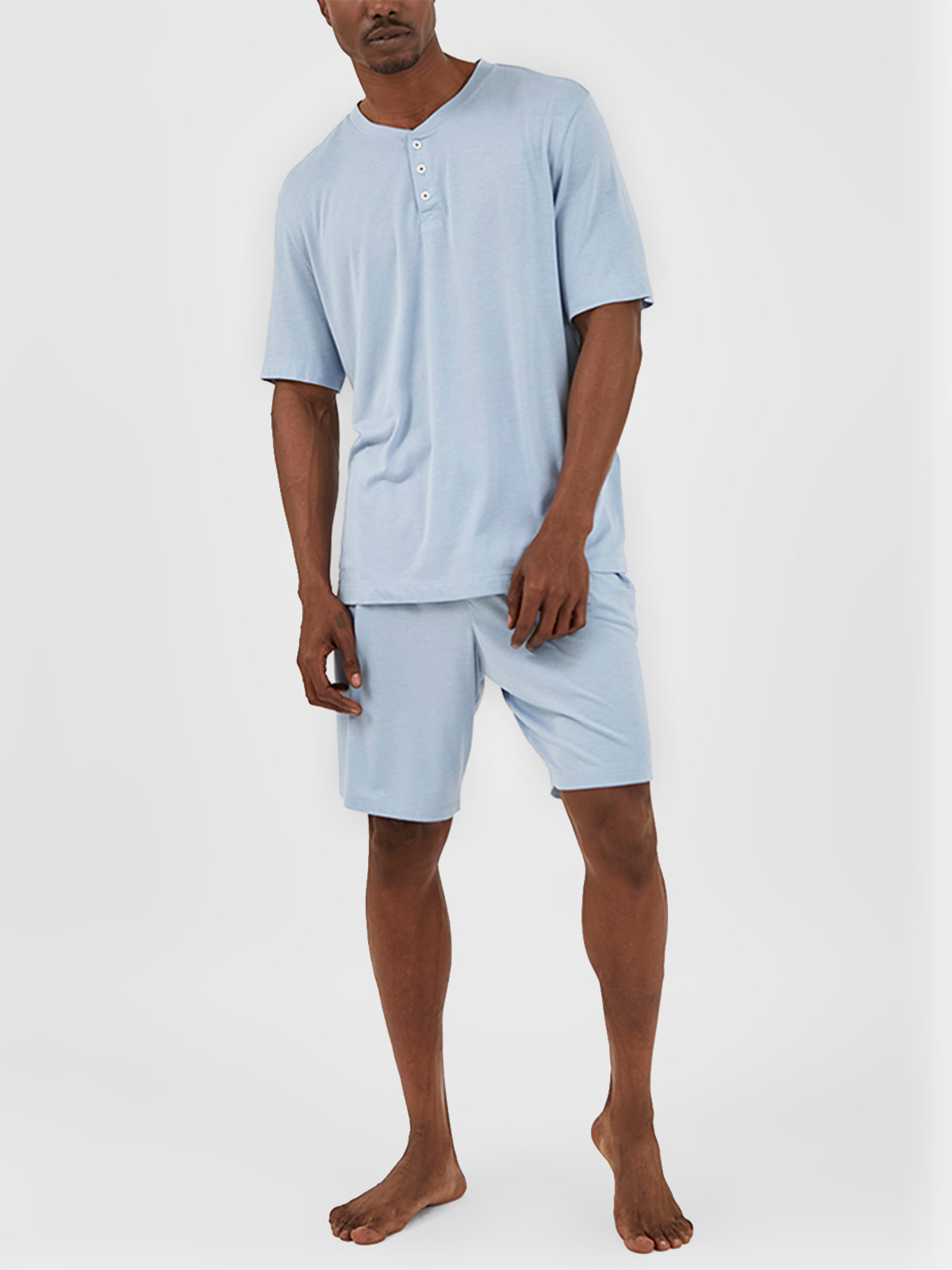 PIJAMA CORTO HOMBRE IN BLOOM MORNING SKY - 1
