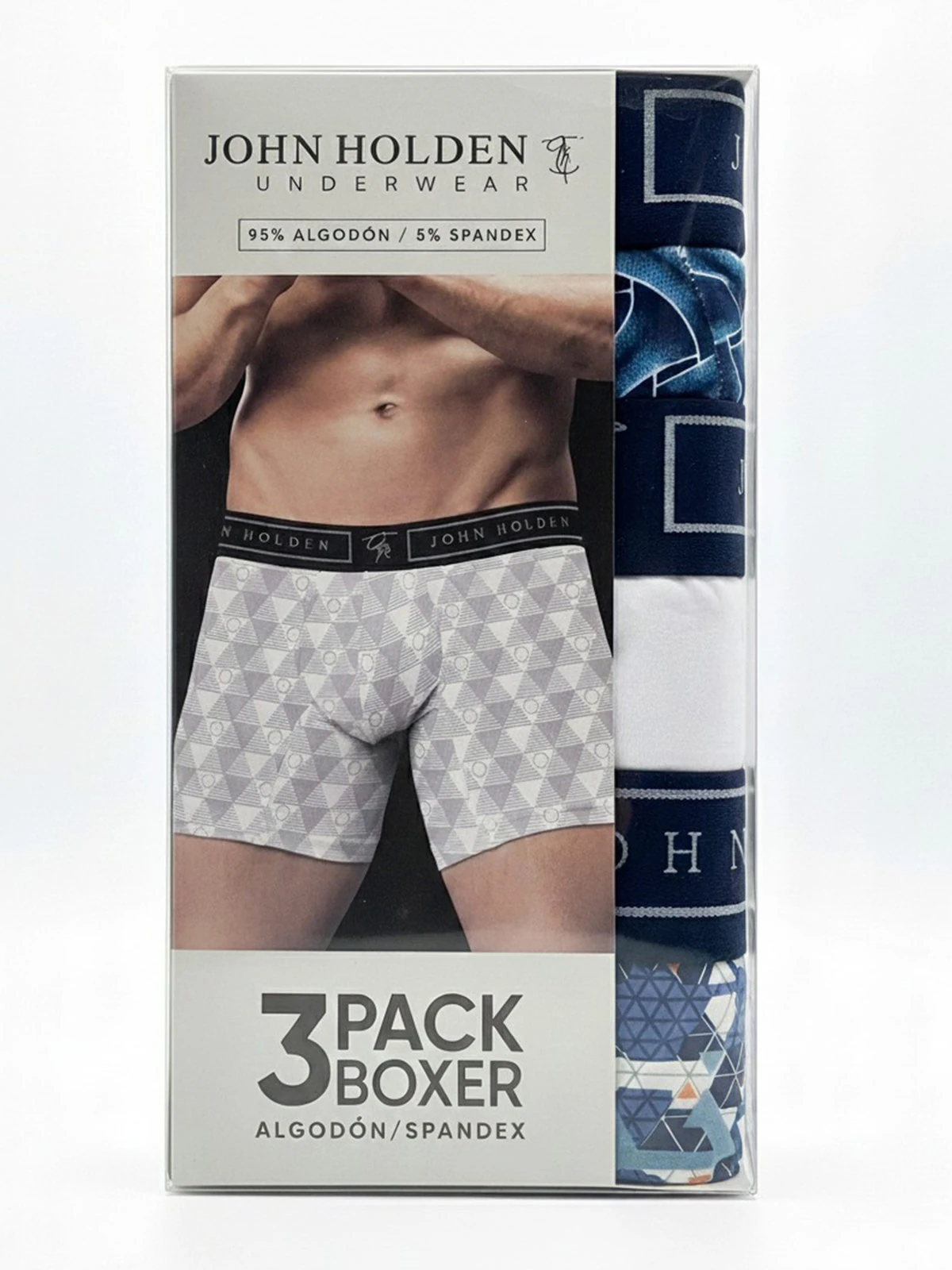 PACK X3 BÓXER ALGODÓN HOMBRE JOHN HOLDEN BXC520 - 1