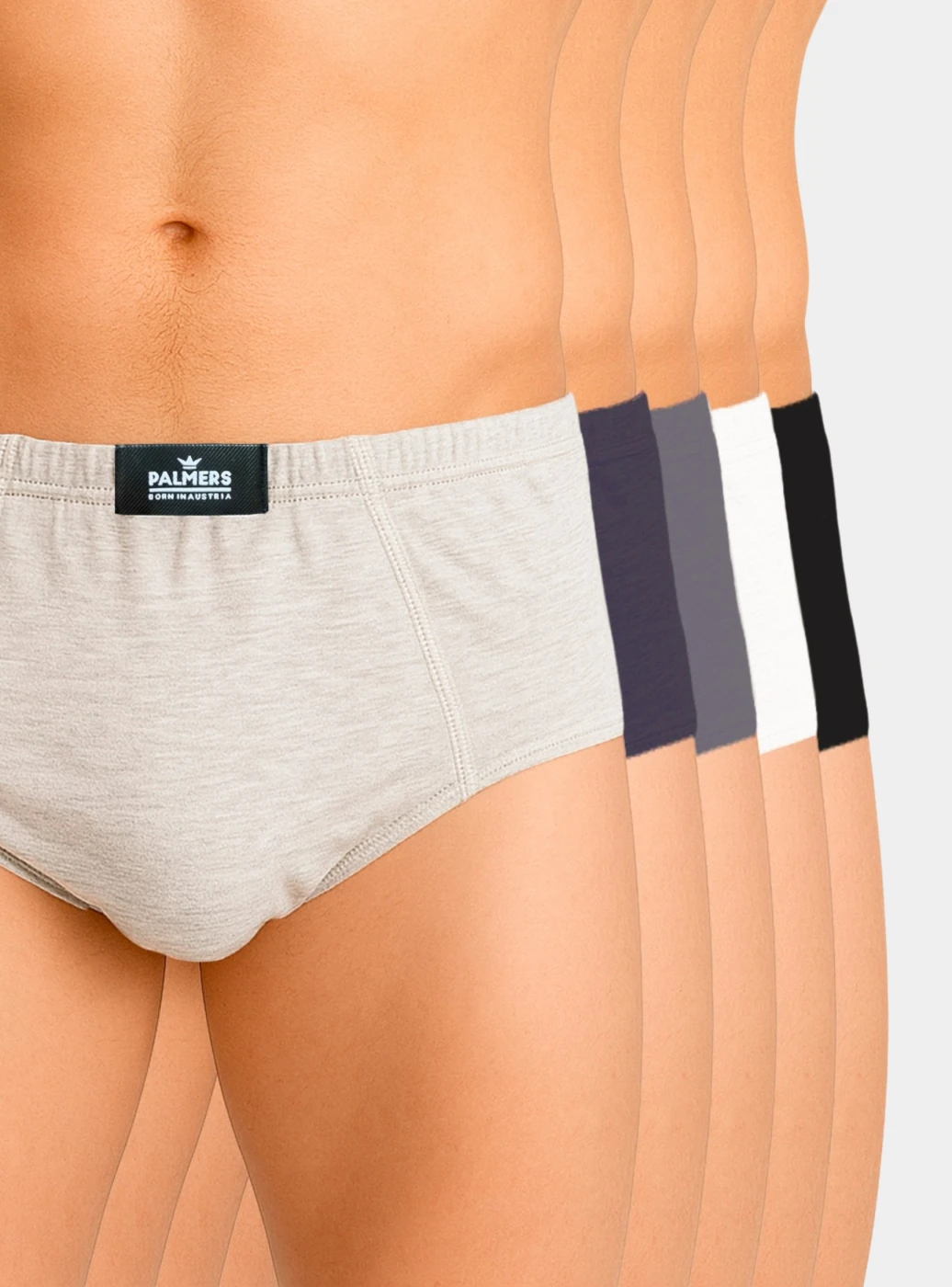 PACK X5 CALZONCILLOS SLIP HOMBRE PALMERS ALGODÓN ELÁSTICO RECUBIERTO - 1