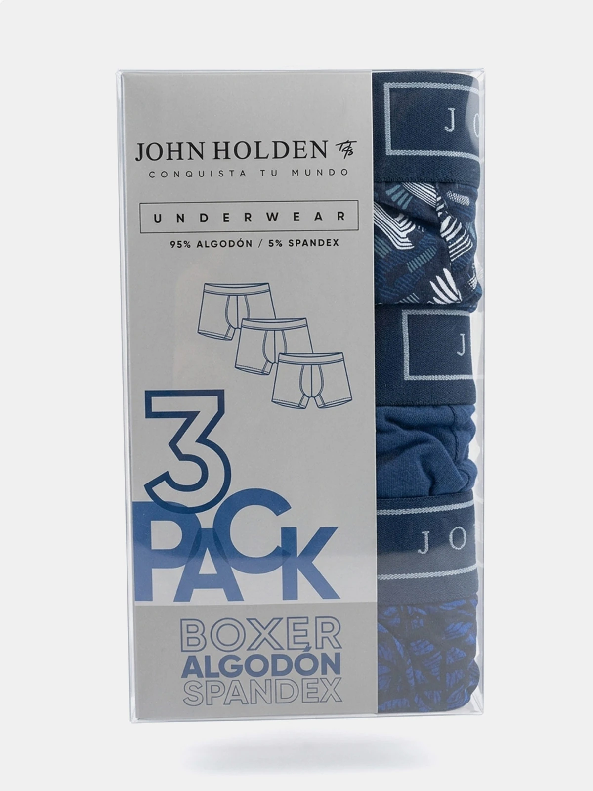 PACK X3 BÓXER HOMBRE JOHN HOLDEN BXC521 - 1