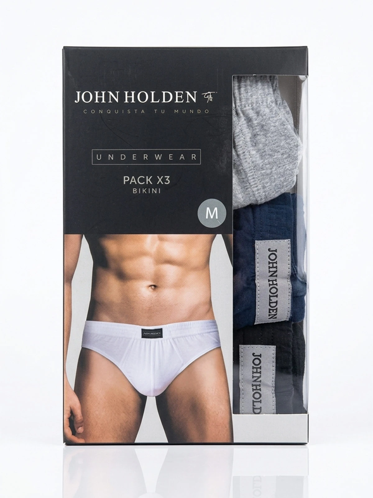 PACK X3 CALZONCILLOS JOHN HOLDEN SLIP BKN019 - 1