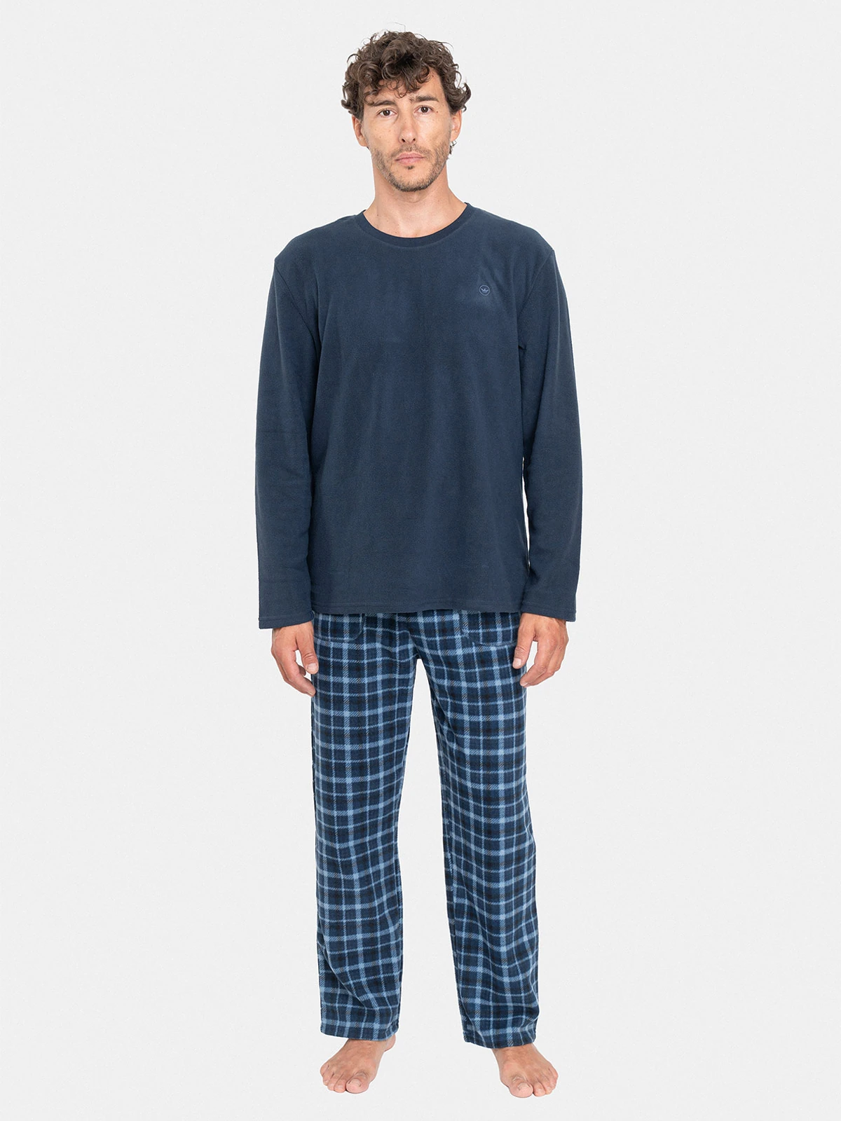 PIJAMA LARGO HOMBRE PALMERS MICROPOLAR BOLSILLO - 1