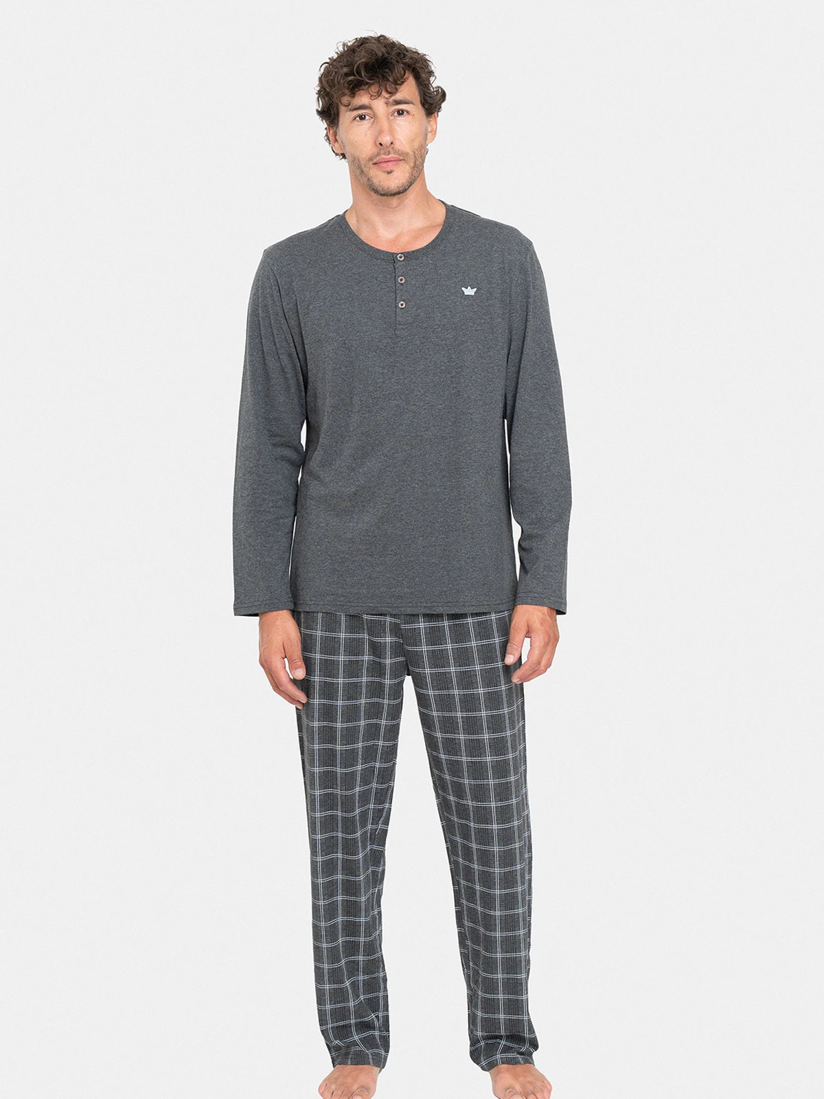 PIJAMA HOMBRE PALMERS ABOTONADO JERSEY ALGODÓN - 1