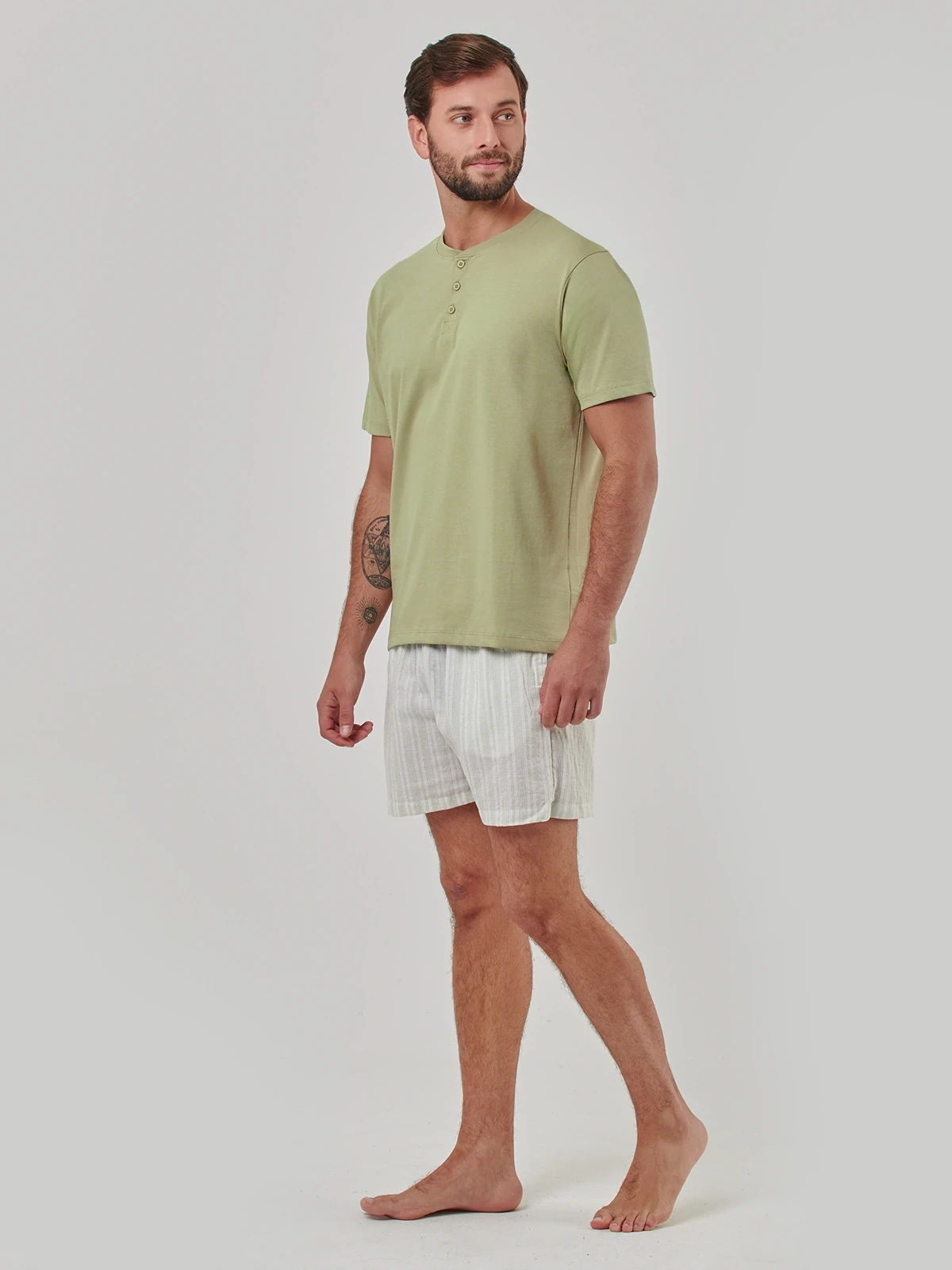 PIJAMAS MANGA CORTA HOMBRE MARQUIS CUELLO CAMISERO - 3