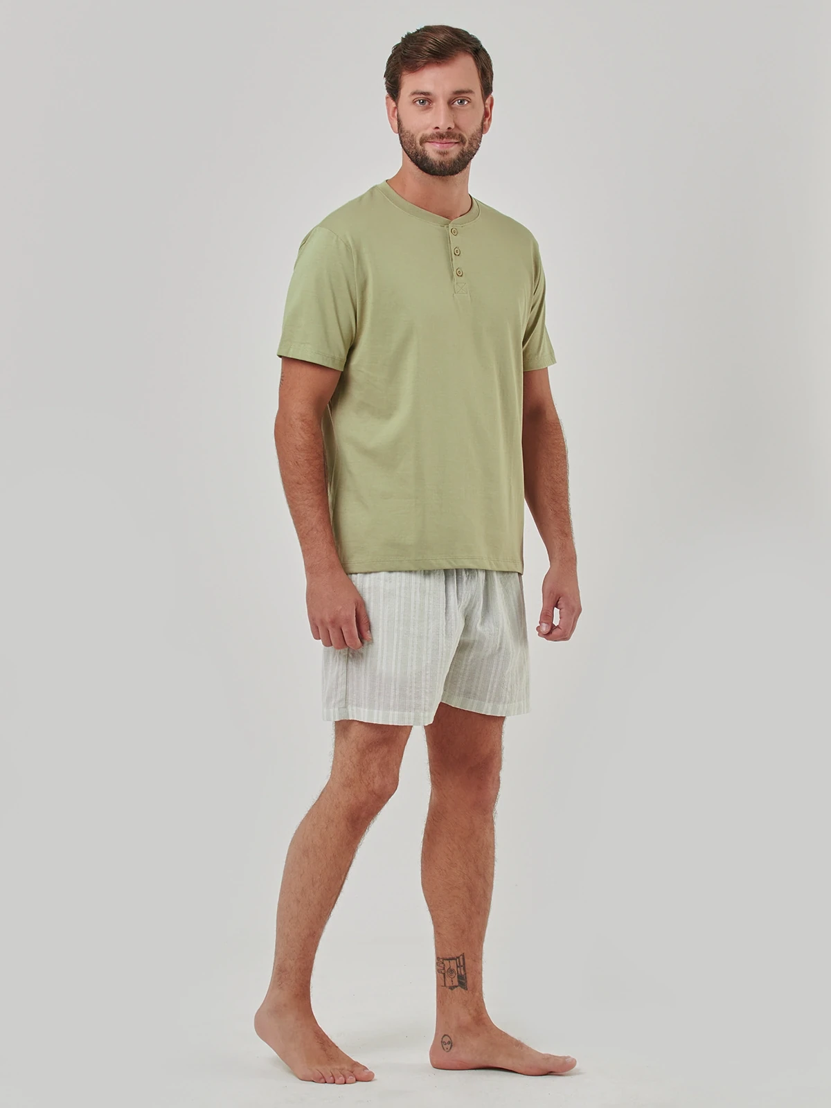 PIJAMAS MANGA CORTA HOMBRE MARQUIS CUELLO CAMISERO - 1