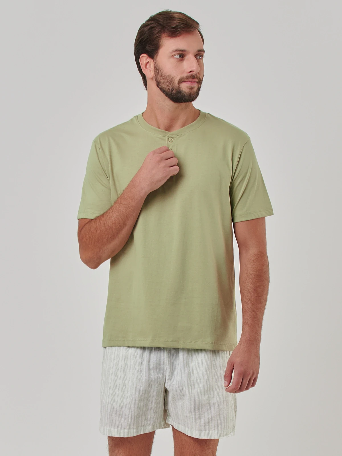 PIJAMAS MANGA CORTA HOMBRE MARQUIS CUELLO CAMISERO - 4
