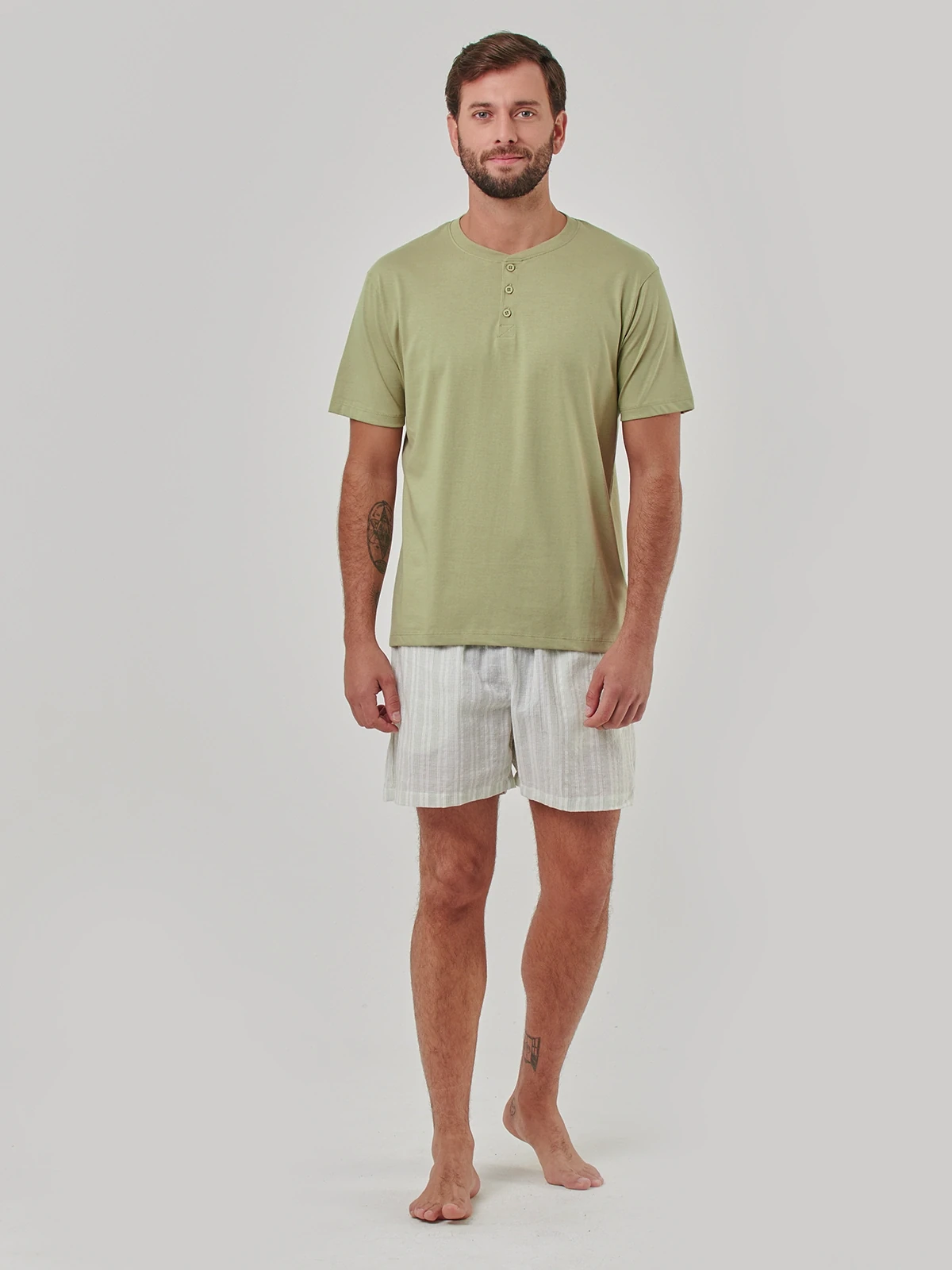 PIJAMAS MANGA CORTA HOMBRE MARQUIS CUELLO CAMISERO - 5