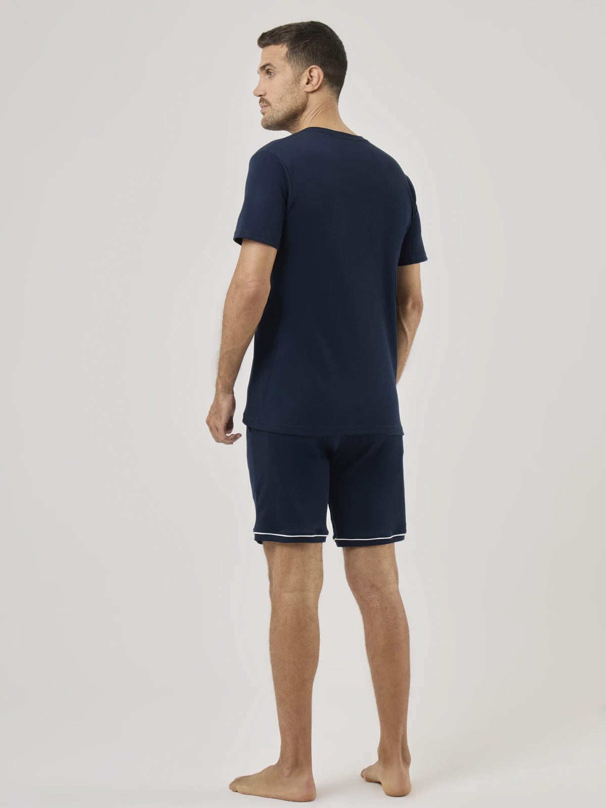 PIJAMA MANGA CORTA ALGODÓN HOMBRE NAVIGATA AZUL OSCURO - 4