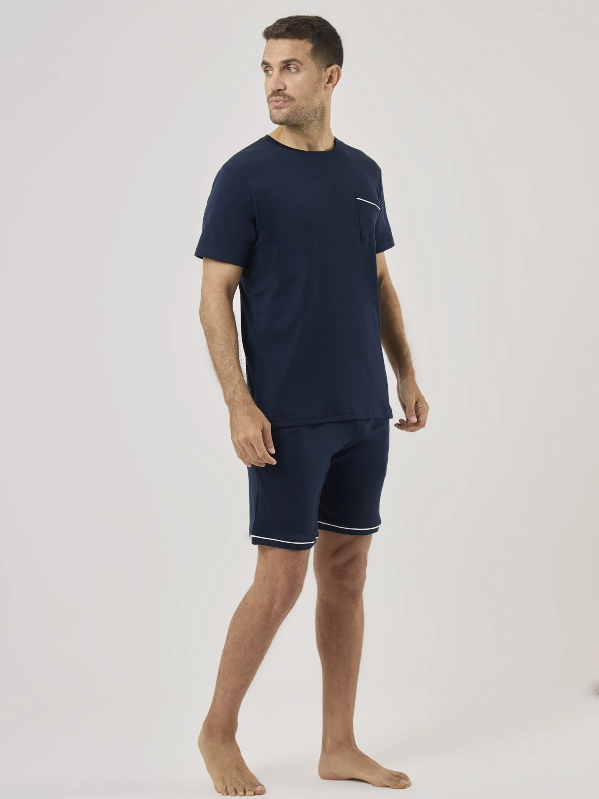 PIJAMA MANGA CORTA ALGODÓN HOMBRE NAVIGATA AZUL OSCURO - 5