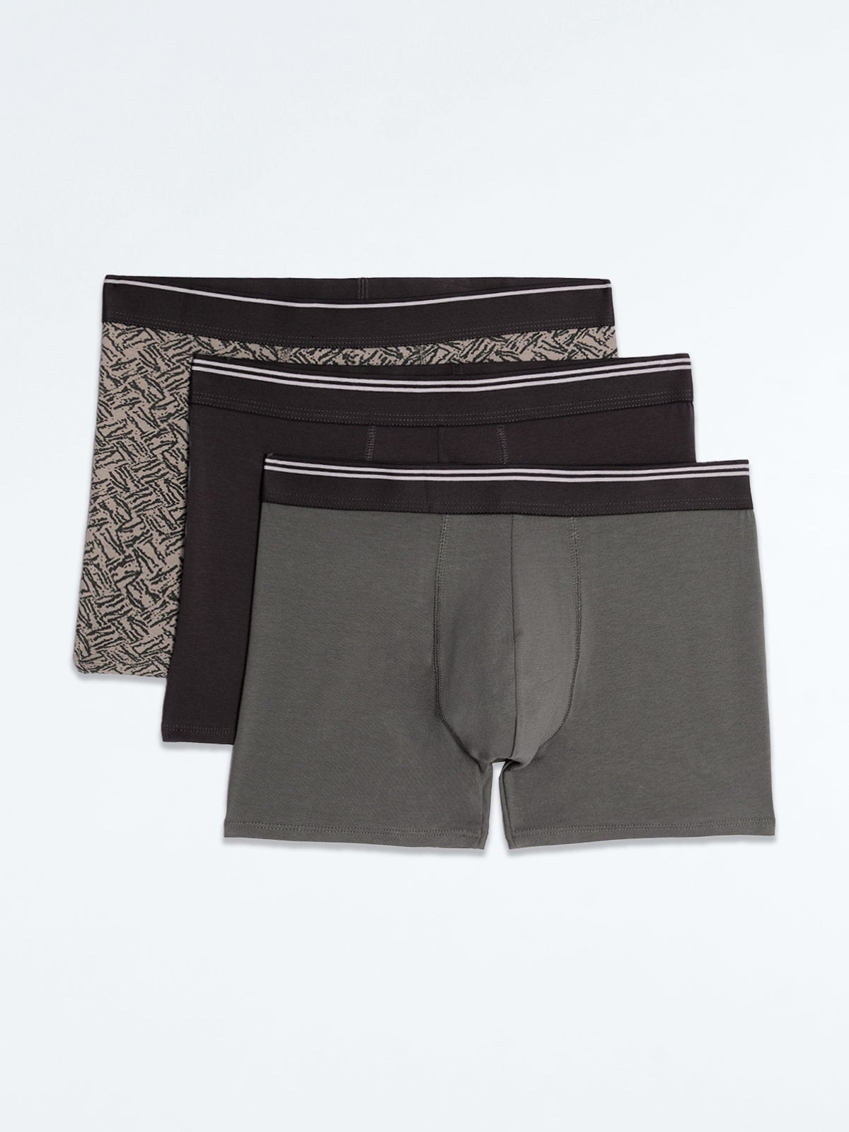 PACK X3 BOXER HOMBRE BARBADOS GRIS - 1