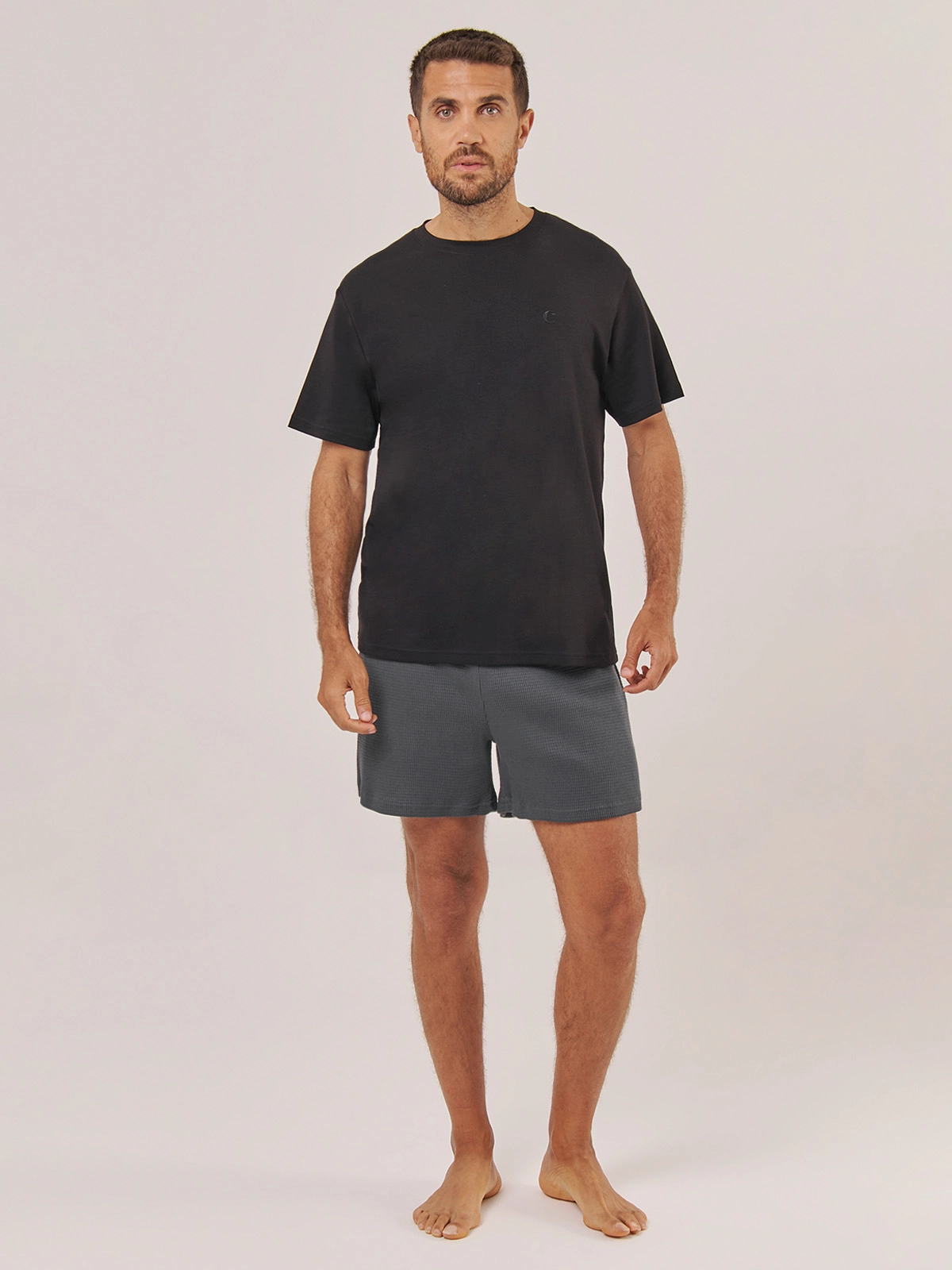 PIJAMAS MANGA CORTA HOMBRE CACHAREL NEGRO - 1
