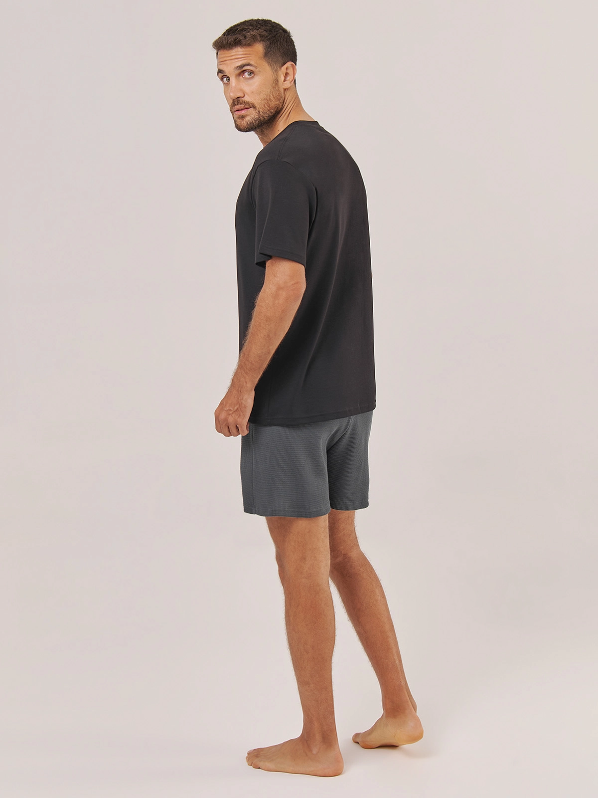 PIJAMAS MANGA CORTA HOMBRE CACHAREL NEGRO - 2