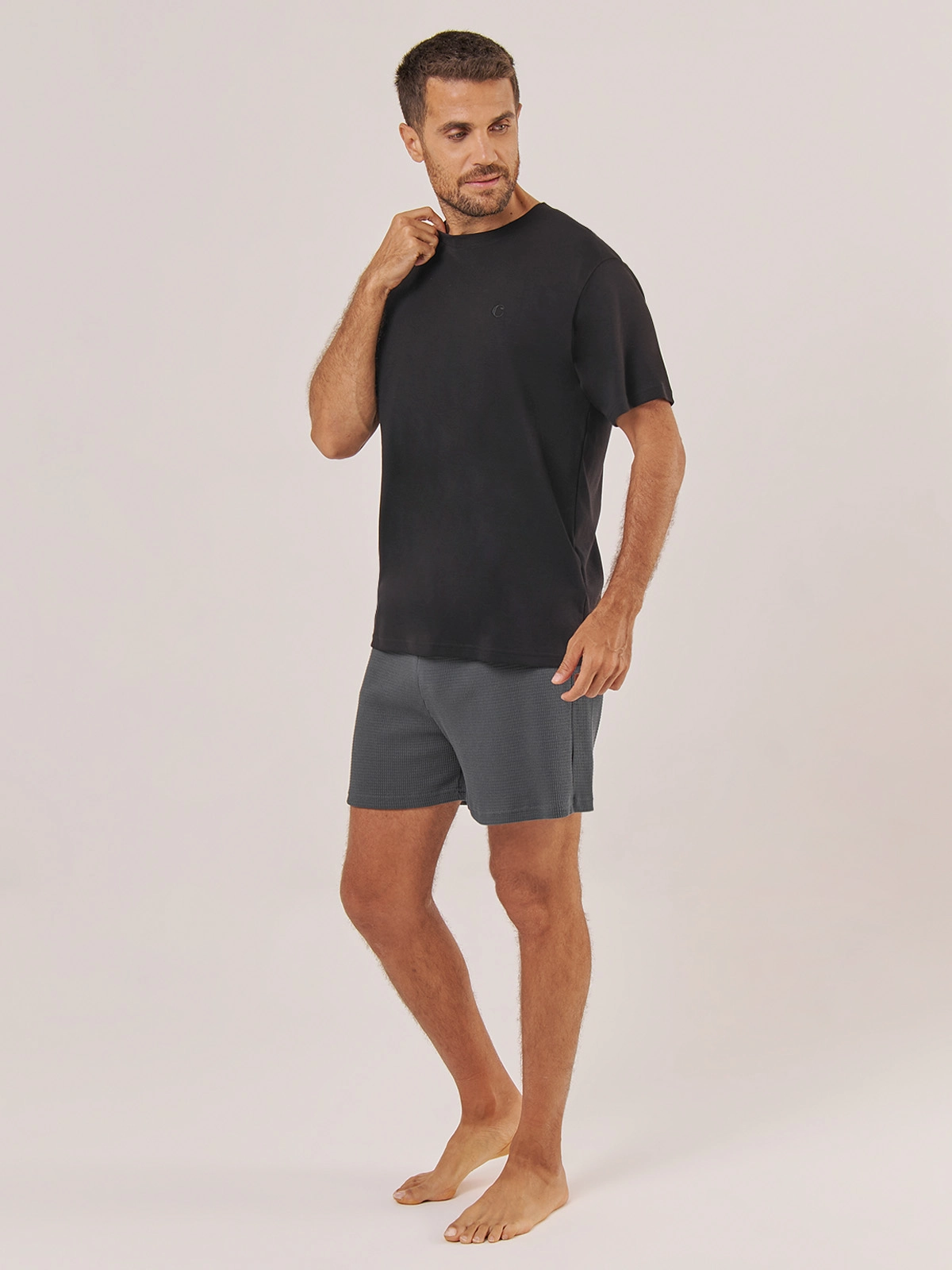 PIJAMAS MANGA CORTA HOMBRE CACHAREL NEGRO - 3