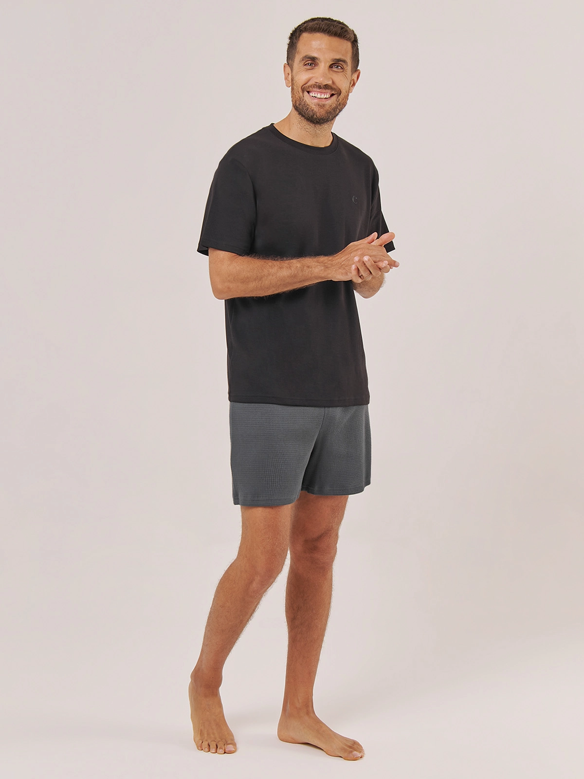 PIJAMAS MANGA CORTA HOMBRE CACHAREL NEGRO - 5