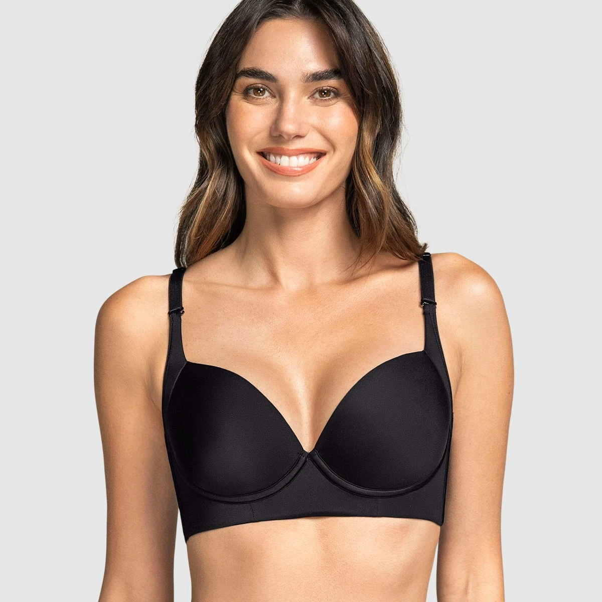 BRASIER DE REALCE SUAVE Y CUBRIMIENTO ALTO EN SISA Y ESPALDA COVER BRA - 1