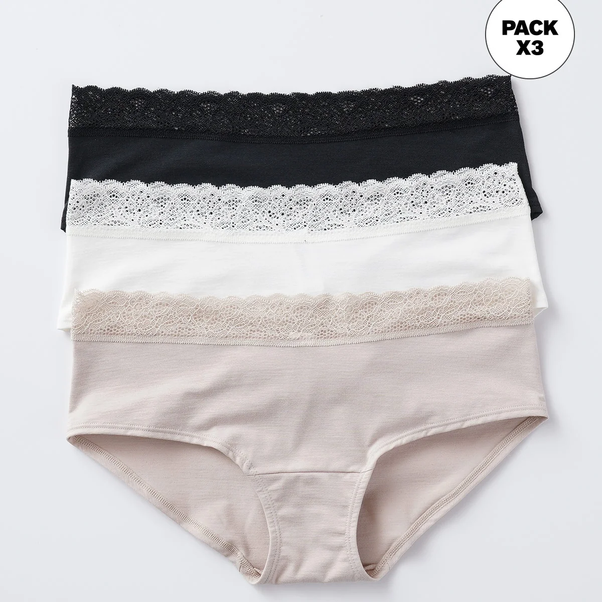 PACK X3 CALZONES ESTILO HÍPSTER TOTAL COMODIDAD - 1