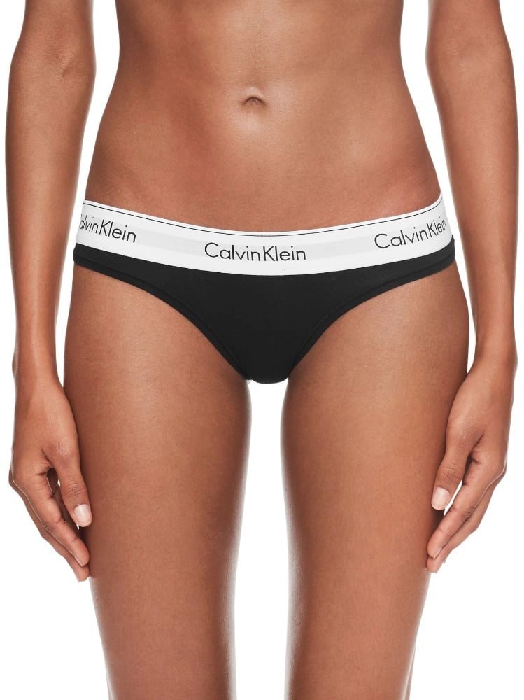 CALZÓN ALGODÓN MUJER CALVIN KLEIN NEGRO THONG - 2