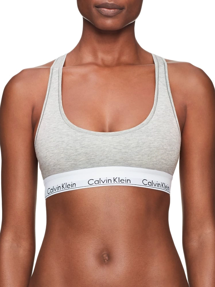 SOSTÉN ALGODÓN MUJER CALVIN KLEIN GRIS BRALETTE UNLINED - 1