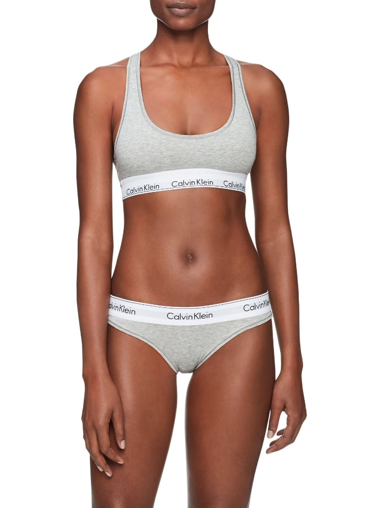 SOSTÉN ALGODÓN MUJER CALVIN KLEIN GRIS BRALETTE UNLINED - 3