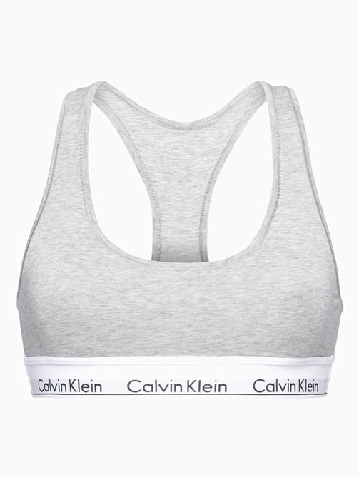 SOSTÉN ALGODÓN MUJER CALVIN KLEIN GRIS BRALETTE UNLINED - 4