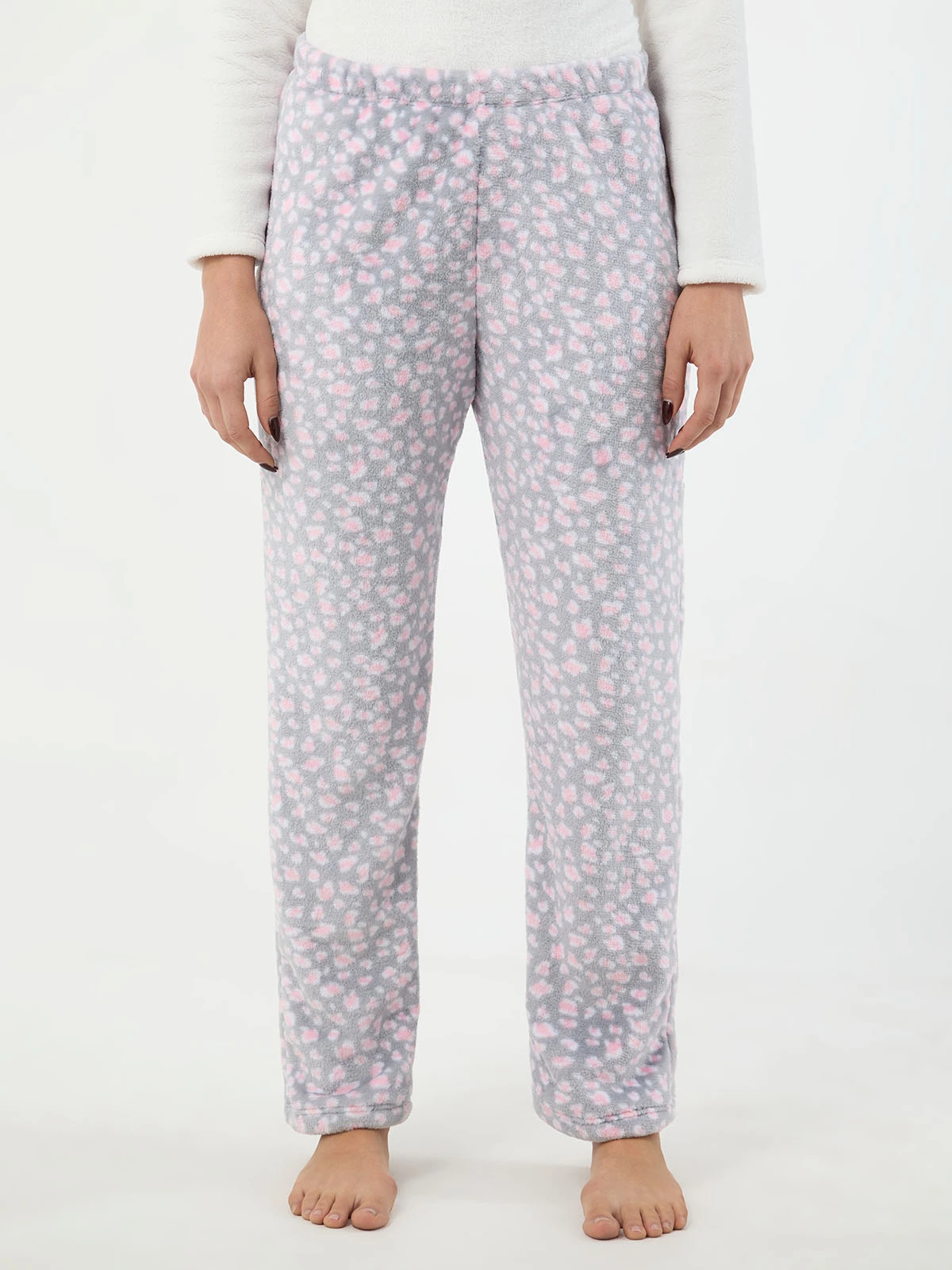 PANTALÓN MUJER INDEX FELPA ANIMAL PRINT - 1