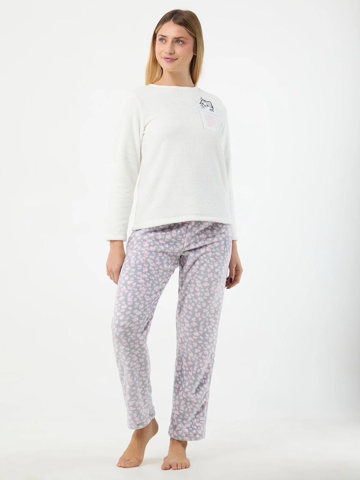 PANTALÓN MUJER INDEX FELPA ANIMAL PRINT - 5
