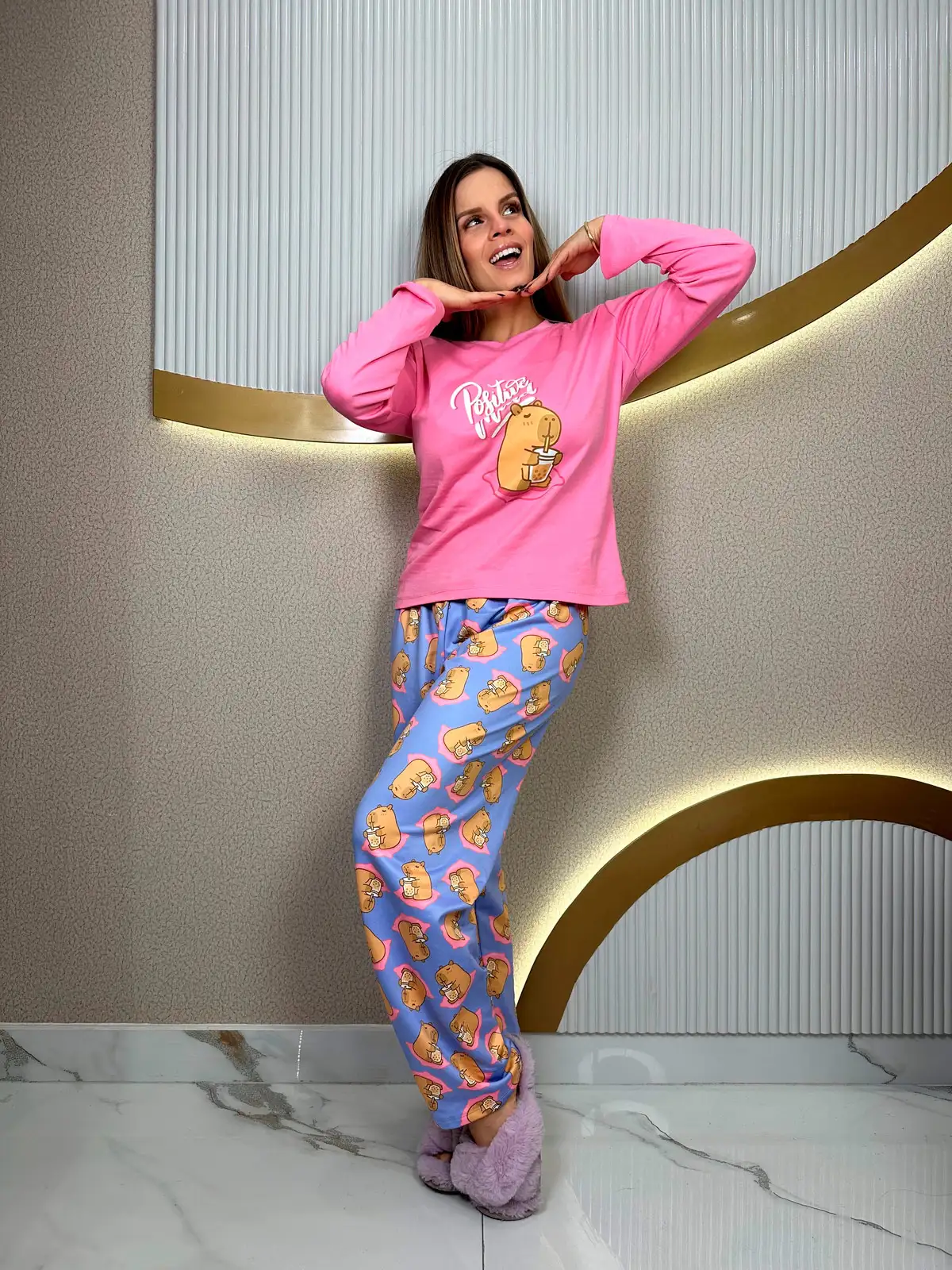 PIJAMA ALGODÓN MUJER ALEJANDRA BAIGORRIA CAPIBARA - 1