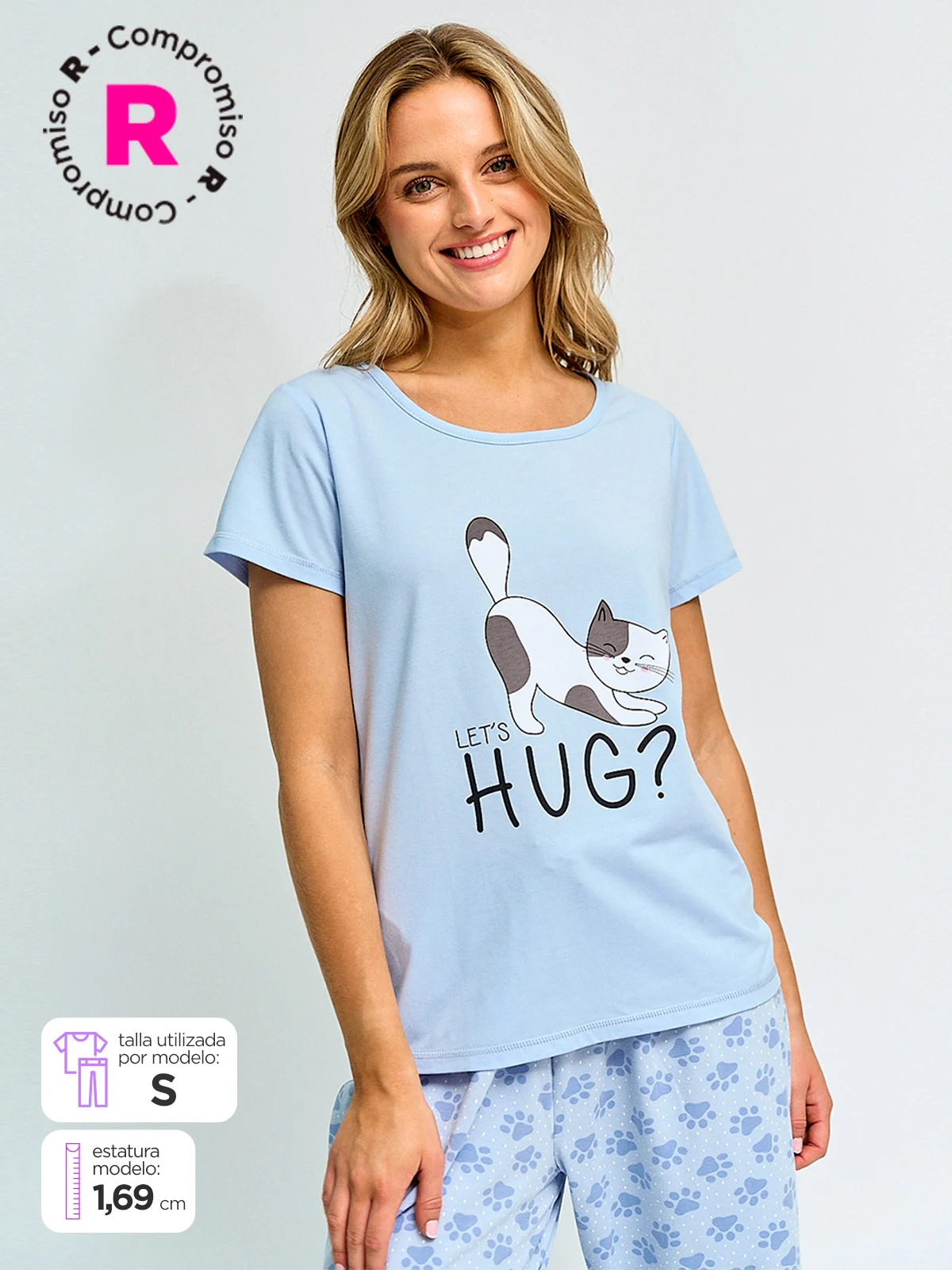 POLO DE PIJAMA MANGA CORTA MUJER INDEX PRINT B - 1