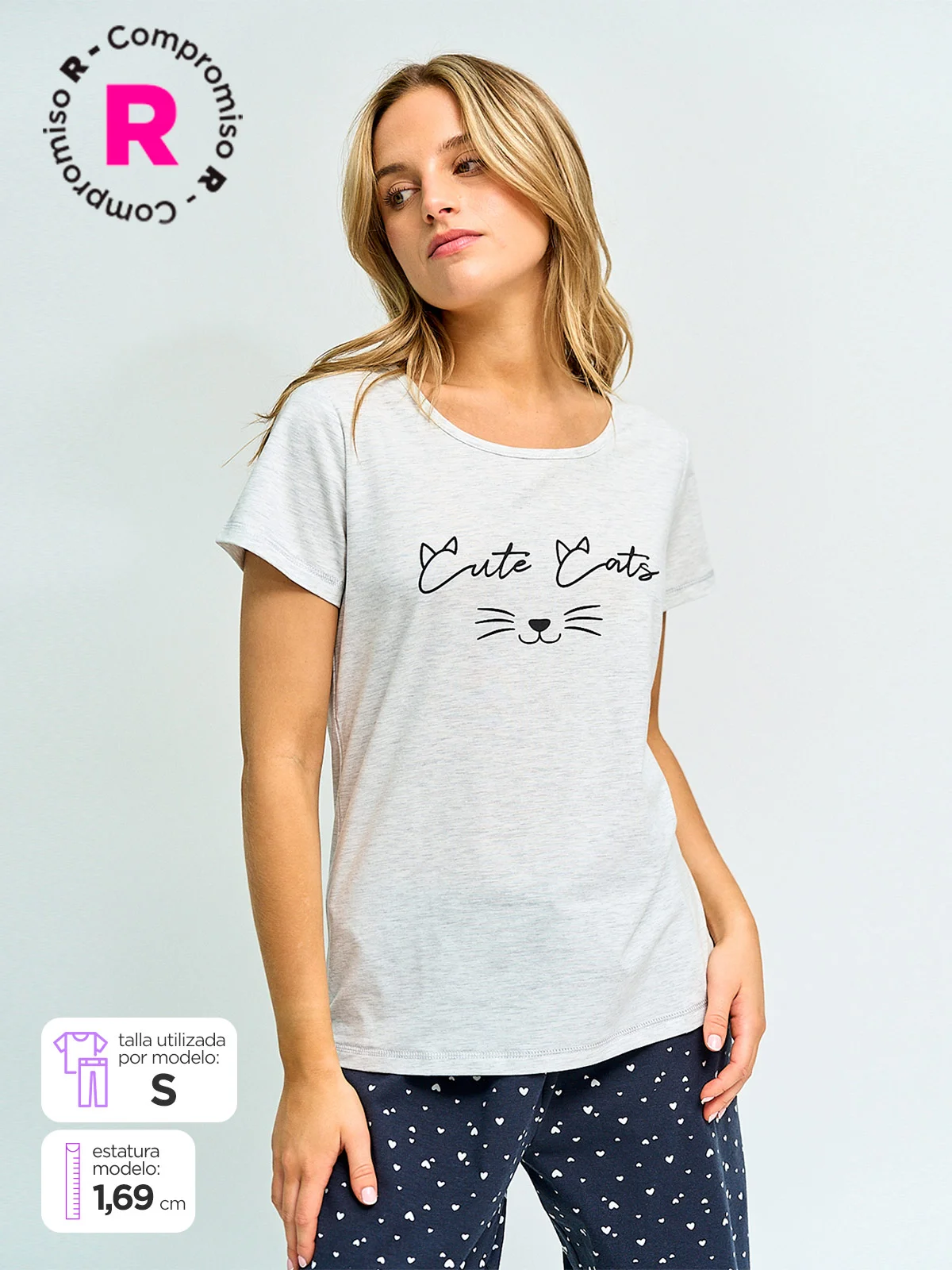 POLO DE PIJAMA MANGA CORTA MUJER INDEX PRINT B - 1
