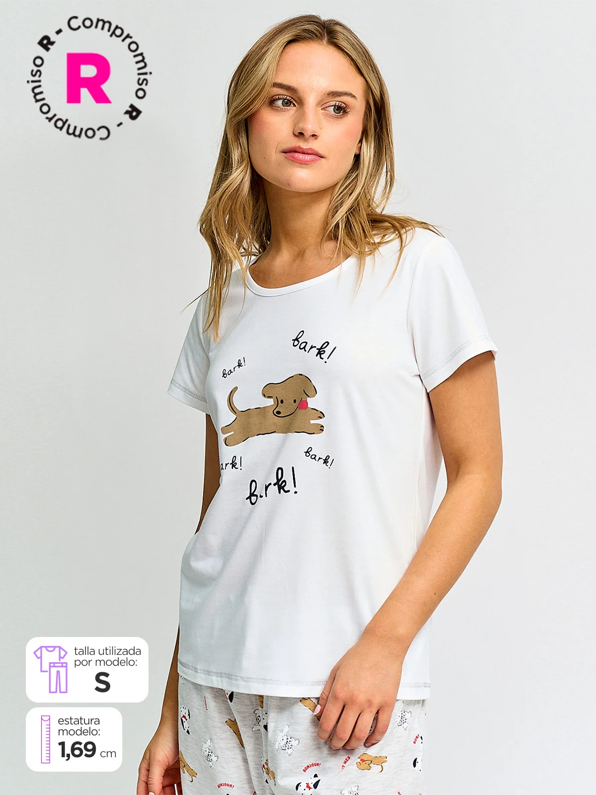 POLO DE PIJAMA MANGA CORTA MUJER INDEX PRINT B - 1