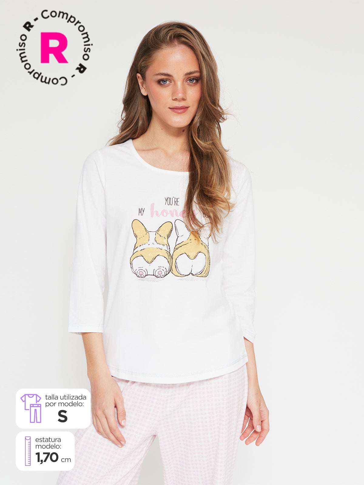POLO DE PIJAMA MANGA 3/4 MUJER INDEX PRINT C - 1