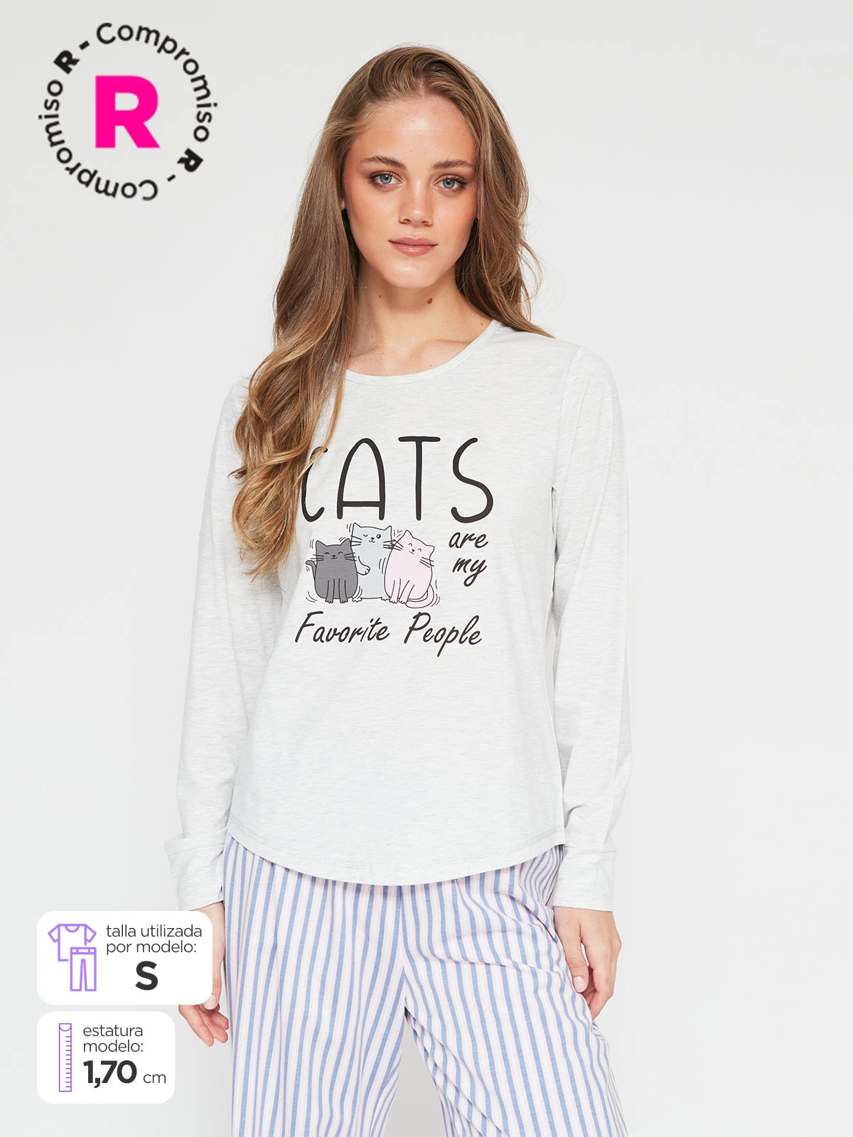 POLO DE PIJAMA MANGA LARGA MUJER INDEX PUNO - 1
