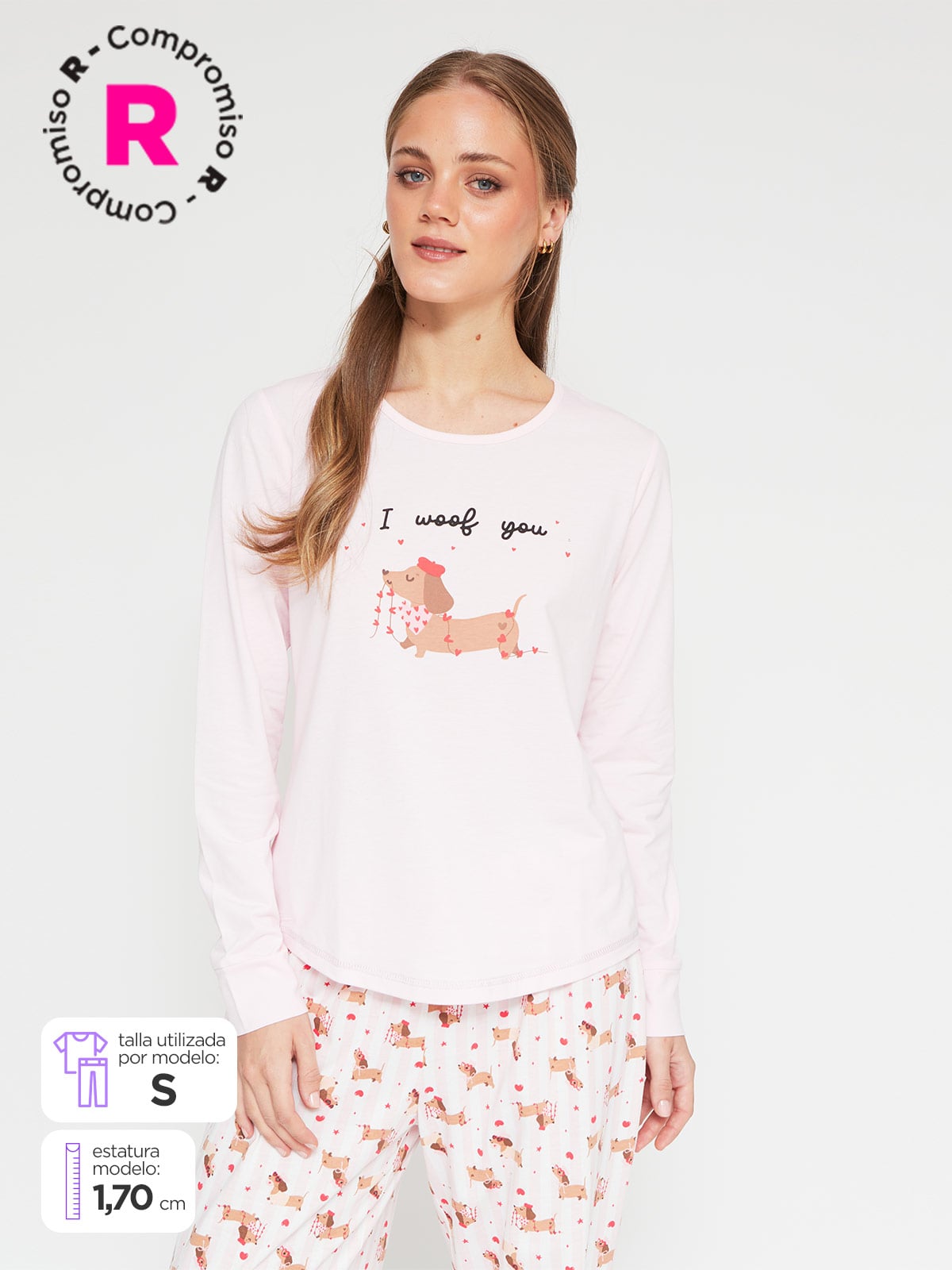 POLO DE PIJAMA MANGA LARGA MUJER INDEX PUNO - 1