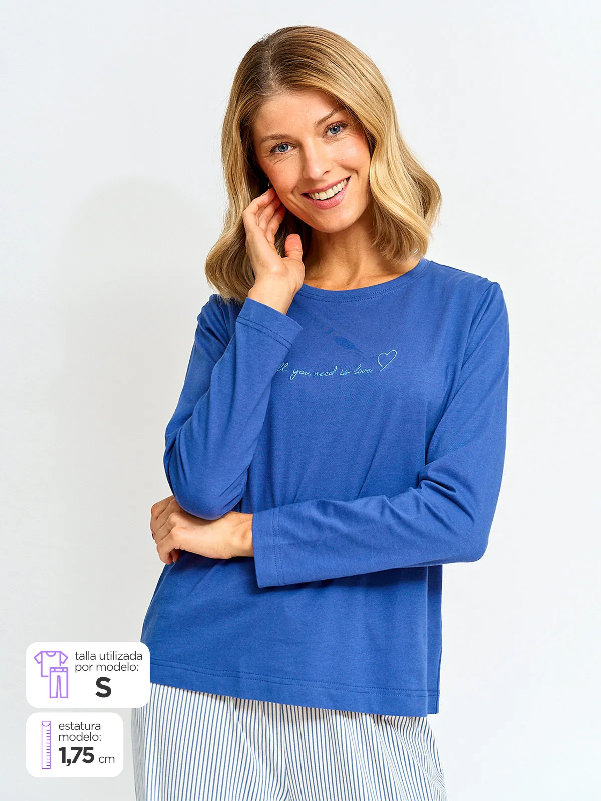 POLO PIJAMA MANGA LARGA MUJER MARQUIS - 1