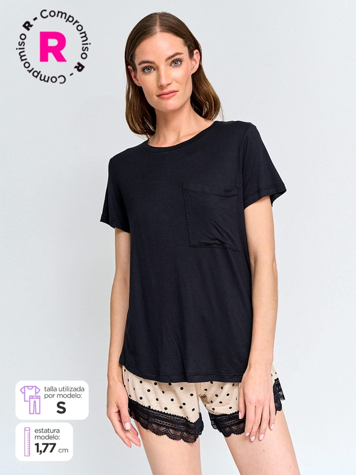 PIJAMA MANGA CORTA MUJER MARQUIS - 1