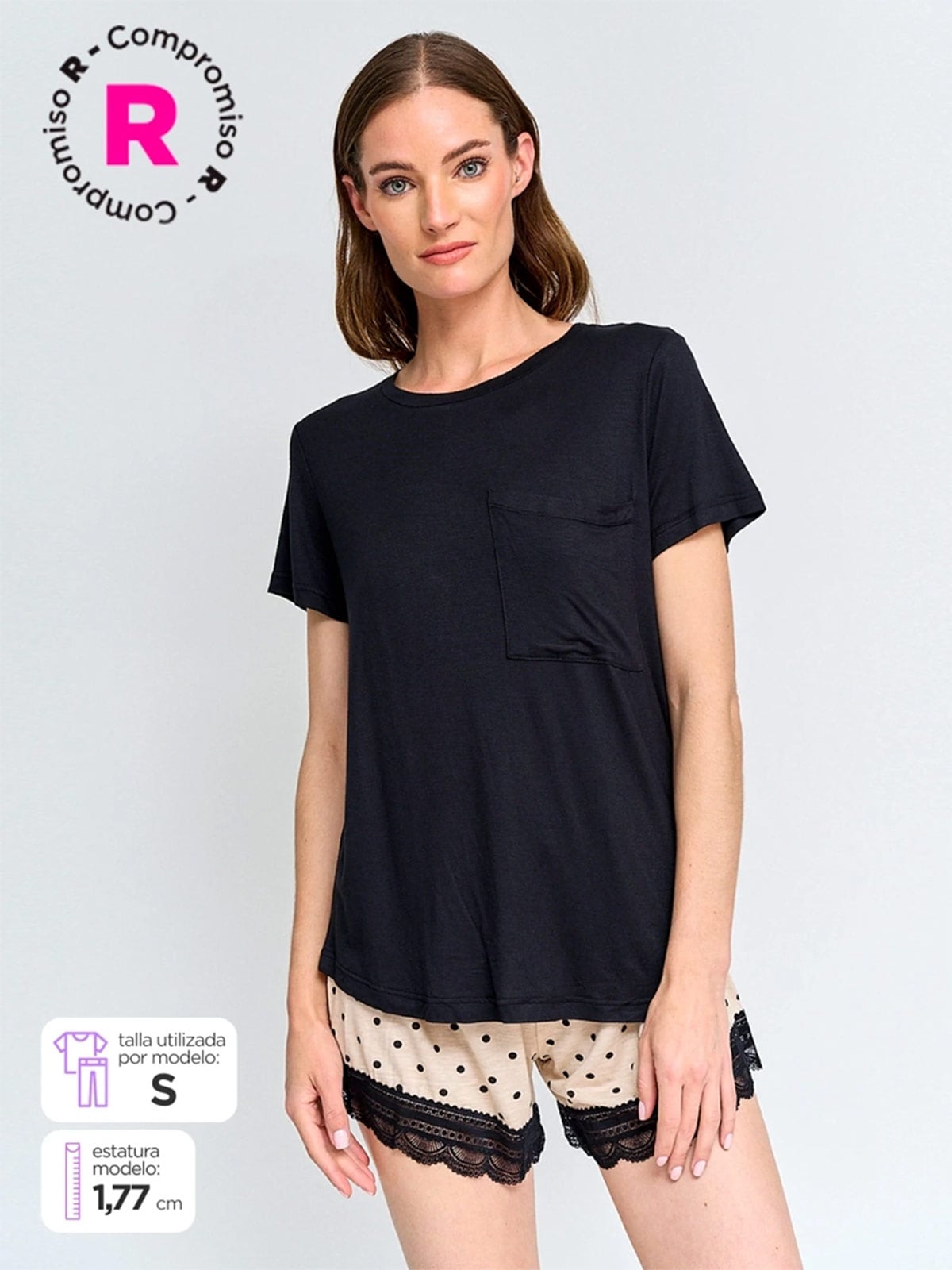 PIJAMA MANGA CORTA MUJER MARQUIS - 1