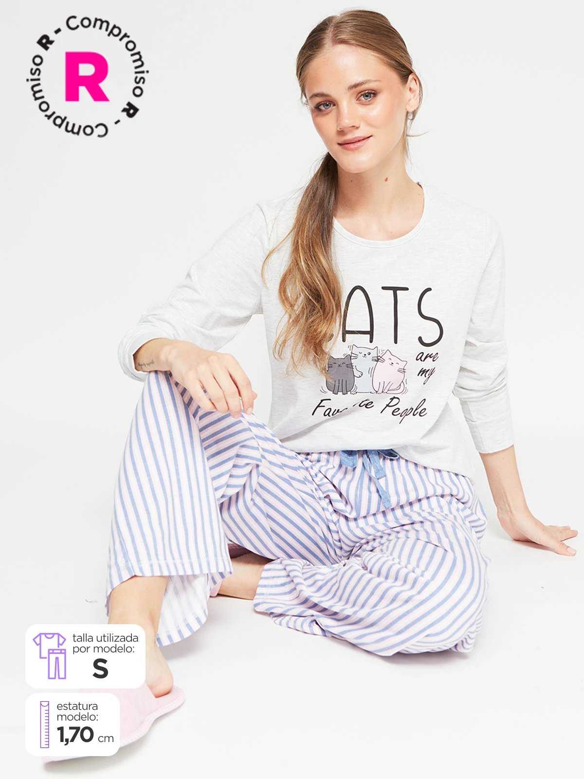 PANTALÓN DE PIJAMA MUJER INDEX RECTO C - 1