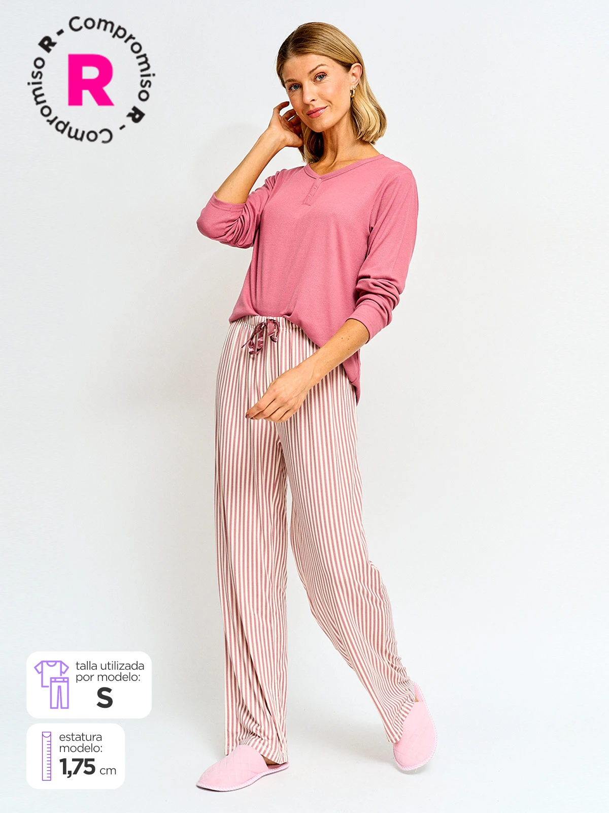 PANTALÓN RECTO MUJER MARQUIS PEACH - 1