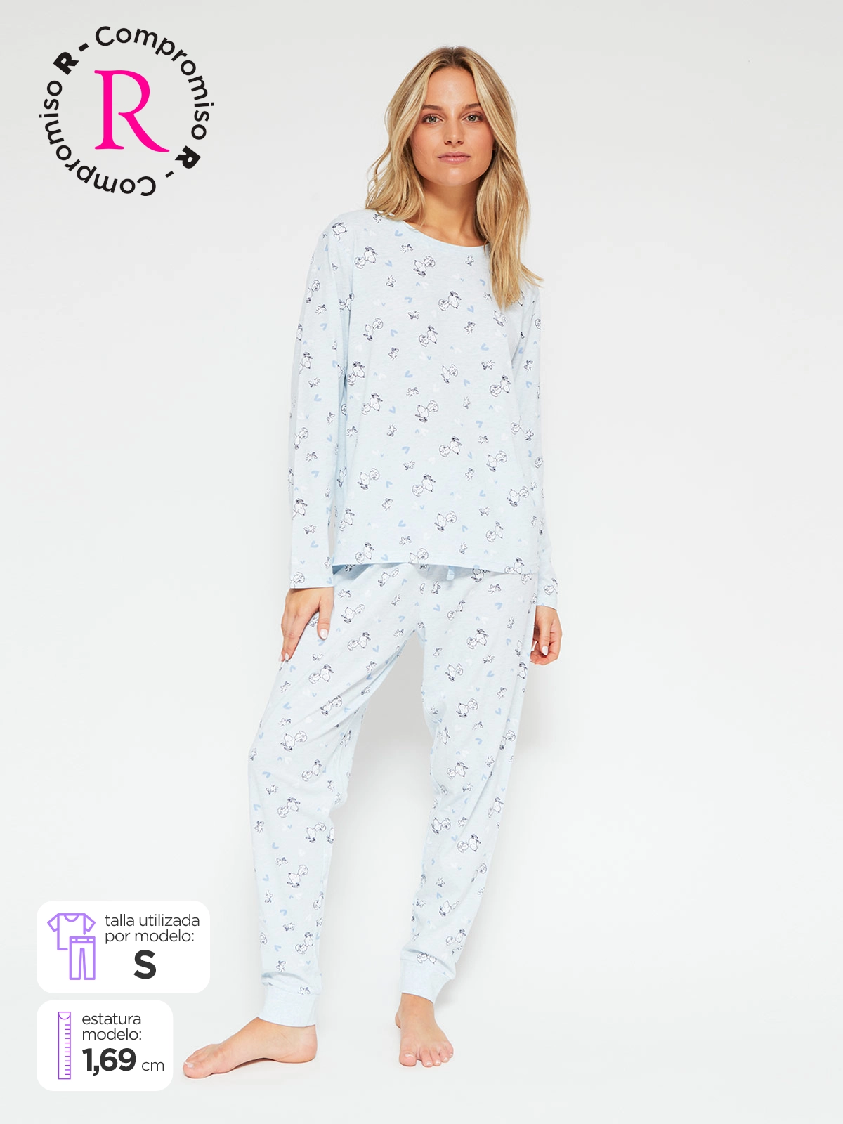 PIJAMA MANGA LARGA MUJER INDEX PUNO - 1