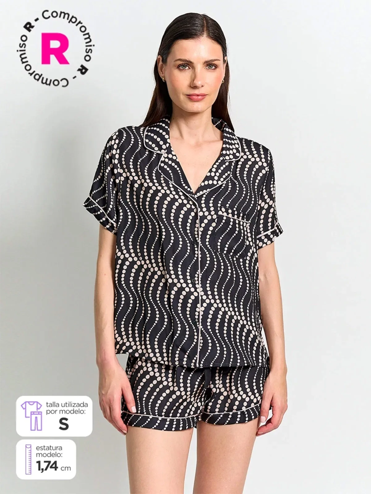 PIJAMA MANGA CORTA MUJER MARQUIS - 1