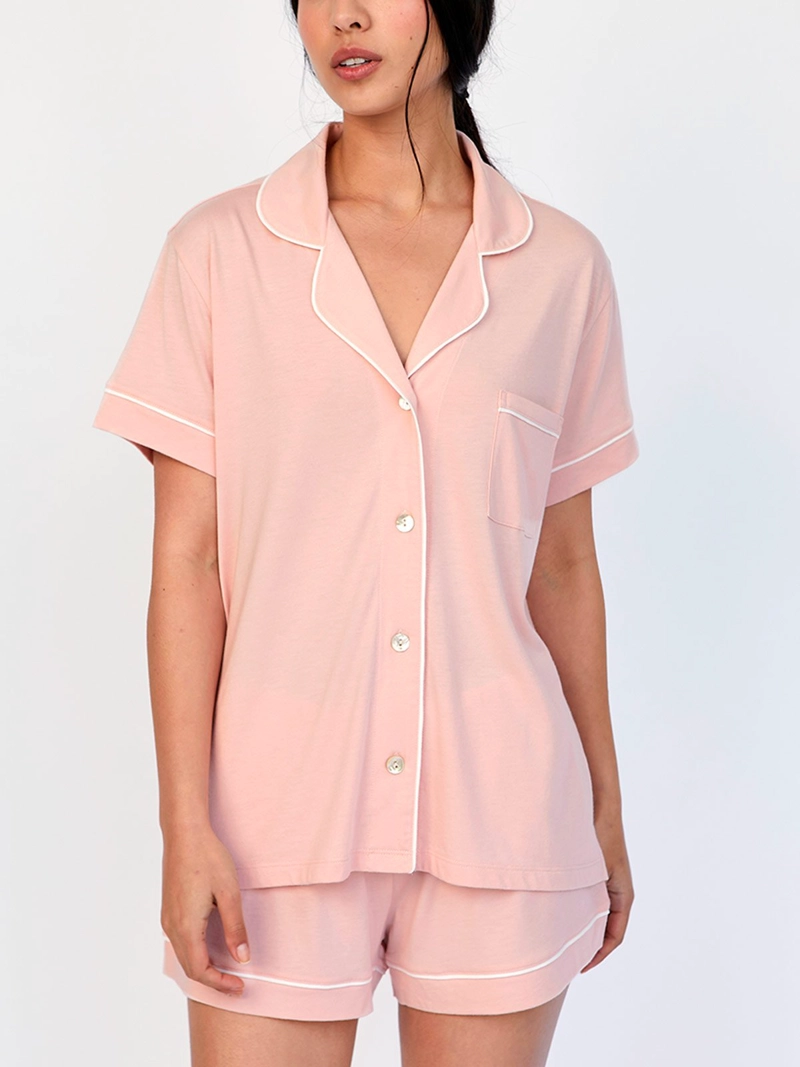 PIJAMA CORTA MUJER IN BLOOM ROSADO PJ BOYFRIEND MISTY - 2