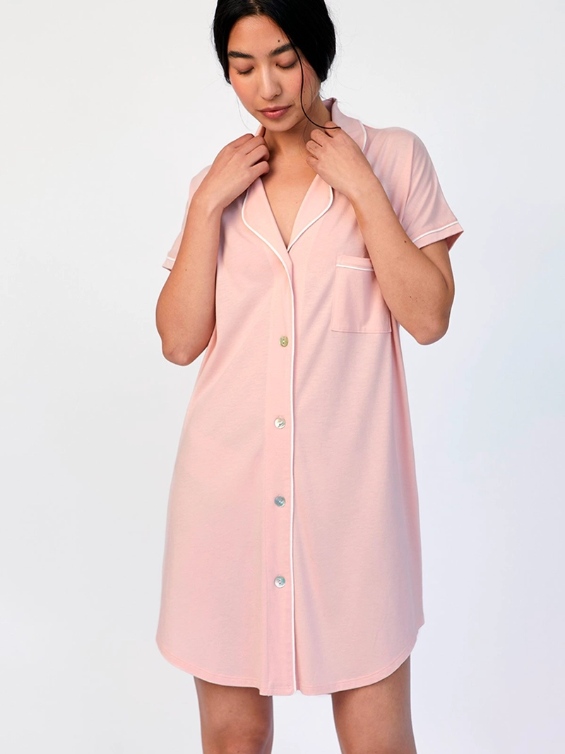 CAMISOLA MANGA CORTA MUJER IN BLOOM BOYFRIEND MISTY ROSADO - 3