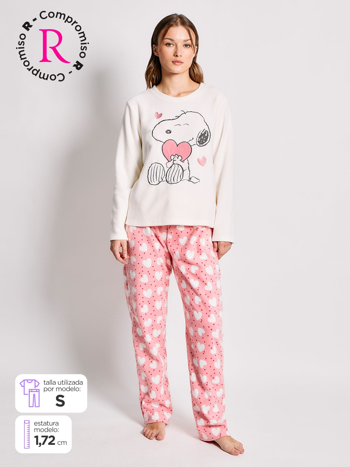 PIJAMA MANGA LARGA MUJER INDEX SNOOPY - 1