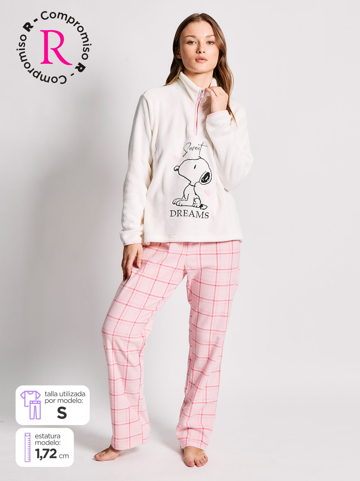 PIJAMA MANGA LARGA MUJER INDEX SNOOPY - 1