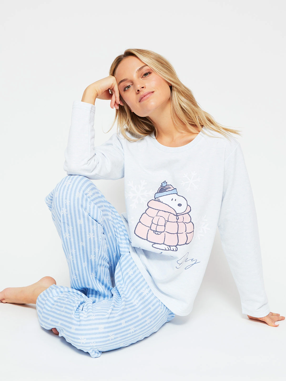 PIJAMA MUJER INDEX MANGA LARGA SNOOPY - 4